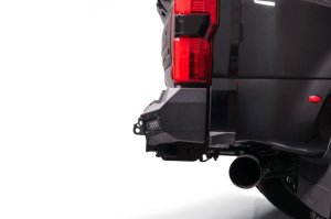 Ford Super Duty F-450 Bumper - Rear - Addictive Desert Designs - HoneyBadger - Hammer Black with Satin Black Panels - `23-`26